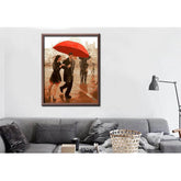 Painting by Numbers Pictures Loving Couple Under Umbrella